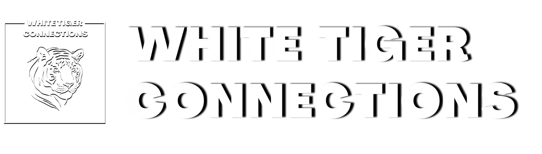 White Tiger Connections' Logo White Horizontal